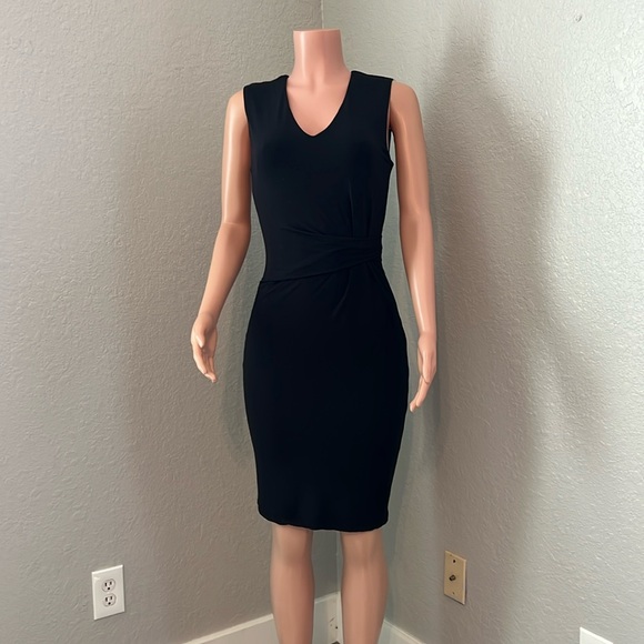 Catherine Malandrino Dresses & Skirts - Catherine Malandrino Womens Black Ruched Sheath Wear to Work Dress SMALL NWT #45